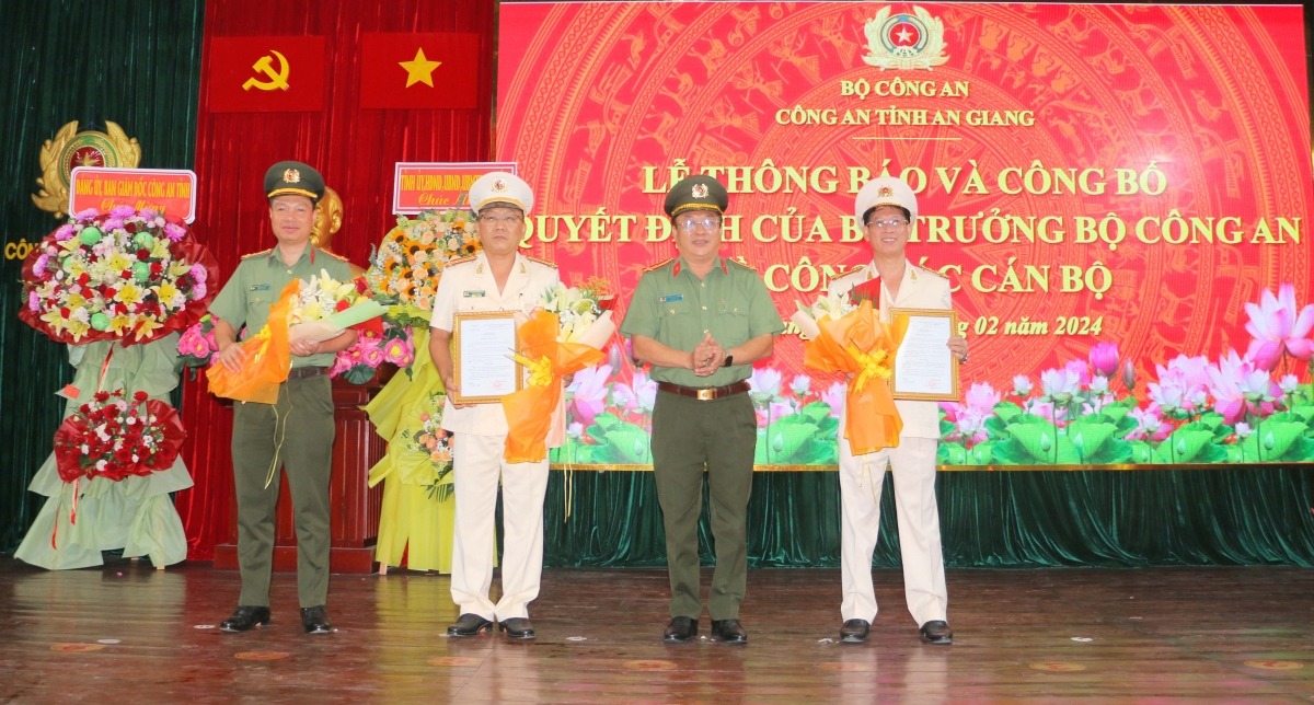 An Giang có 2 tân Phó Giám đốc Công an tỉnh