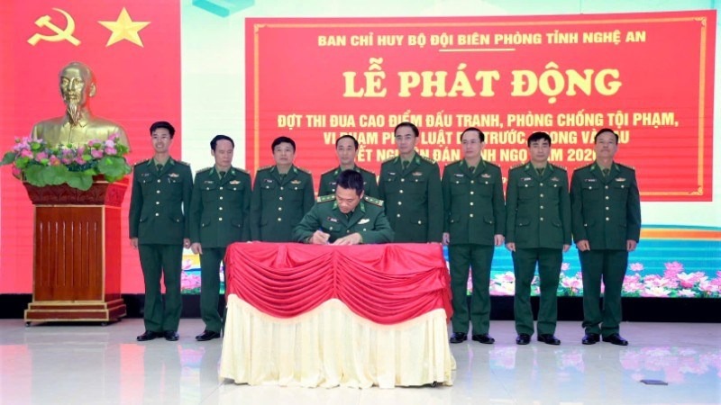 Bộ đội Biên phòng tỉnh Nghệ An phát động cao điểm phòng, chống tội phạm dịp Tết Nguyên đán