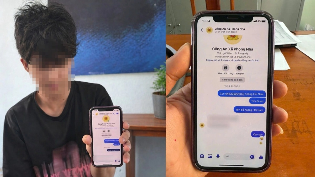 Nam thanh niên nhắn tin vào Fanpage của công an xã để thách thức