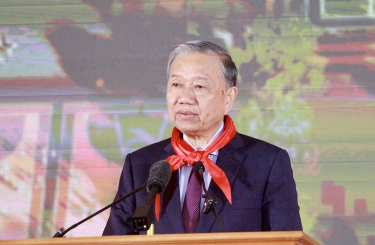 Tổng Bí thư Tô Lâm dự lễ khánh thành trường nội trú liên cấp Si Pa Phìn