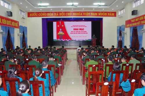 Xã Đại Đồng tỉnh Nghệ An khai mạc diễn tập chiến đấu trong khu vực phòng thủ năm 2026