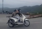 Công an truy tìm cặp đôi đi xe SH 'làm xiếc' tại khúc cua nguy hiểm đèo Hải Vân