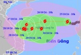 Dự báo hướng di chuyển dị thường của bão Trami