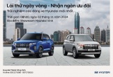 'Lái thử ngày vàng - Nhận ngàn ưu đãi' tại Showroom Hyundai Vinh