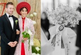 Cô dâu Minh Tú diện áo dài lấy cảm hứng từ mẹ, bó hoa cưới đặc biệt gây xúc động mạnh