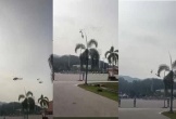 Video 2 trực thăng đâm nhau, lao xuống đất làm nhiều người chết ở Malaysia