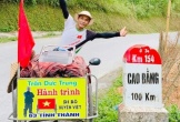 Đi bộ xuyên Việt với chiếc xe hút đinh