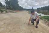 Quảng Trị: Dự án kè sông chưa bàn giao đã xuất hiện nhiều vết nứt gãy
