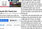 Honda Ôtô Thanh Hóa lên tiếng vụ lùm xùm báo giá lan truyền trên mạng xã hội