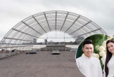 Nhà chồng Đỗ Thị Hà dựng rạp rộng nghìn mét vuông trước lễ cưới một tuần