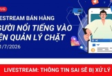 Hoạt động livestream bán hàng của người nổi tiếng bị siết chặt