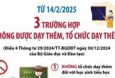 3 trường hợp không được dạy thêm, tổ chức dạy thêm từ 14/2