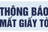 Thông báo tìm giấy tờ bị mất