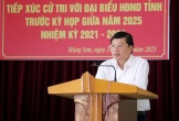 Chủ tịch UBND tỉnh Lê Hồng Vinh tiếp xúc cử tri tại xã Hùng Sơn, huyện Anh Sơn
