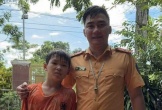 Nghệ An: Cảnh sát giao thông dũng cảm cứu học sinh bị đuối nước trên sông