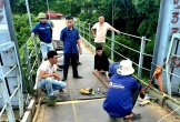 Sửa chữa cầu treo dân sinh xuống cấp, hư hỏng nặng