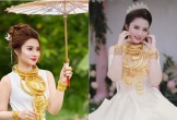 Cô dâu đeo vàng trĩu cổ viral khắp mạng xã hội
