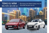 Hyundai Vinh ưu đãi lớn: Tặng bảo hiểm vật chất 1 năm cho khách mua Accent và i10