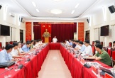 Trưởng Ban Tổ chức Tỉnh uỷ Lê Đức Cường chủ trì duyệt đại hội Đảng bộ các xã: Diễn Châu, Đức Châu, Quảng Châu