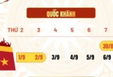 Công chức, viên chức, người lao động sắp nghỉ lễ Quốc khánh dài ngày