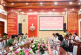 Đoàn công tác của Bộ Công an làm việc với UBND tỉnh về khắc phục hậu quả cơn bão số 5 tại Khu di tích Quốc gia đặc biệt Kim Liên