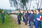 Phó Chủ tịch Thường trực UBND tỉnh Bùi Thanh An kiểm tra, khảo sát vị trí quy hoạch đất quốc phòng