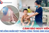 Trẻ 8 tuổi ở Nghệ An nguy kịch vì uống nhầm bột thông cống
