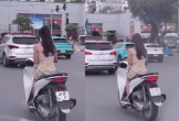 Cô gái SN 2002 vừa lái xe máy vừa cắm mặt vào điện thoại giữa phố Hà Nội: Cái kết sau 