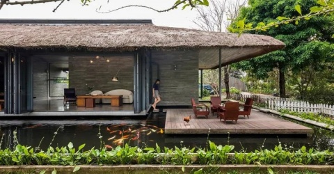 Xuýt xoa nhà cấp 4 mái tranh đẹp ngang resort ở Long An