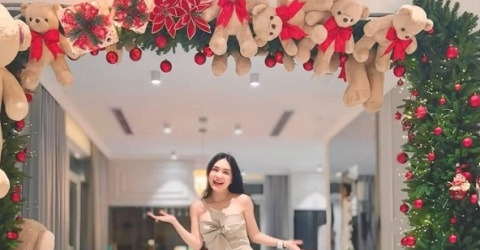 Choáng ngợp biệt thự lộng lẫy đón Giáng sinh của Đoàn Di Băng