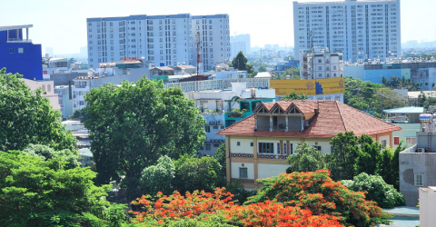 Nhà ngói ở phố