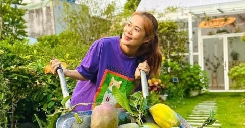 Nhà vườn “đi mỏi chân” lúc lỉu quả của ca sĩ Mỹ Lệ
