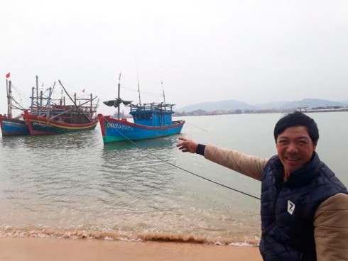 Ngư dân Nguyễn Thanh Bình đã nhiều năm ăn Tết trên biển